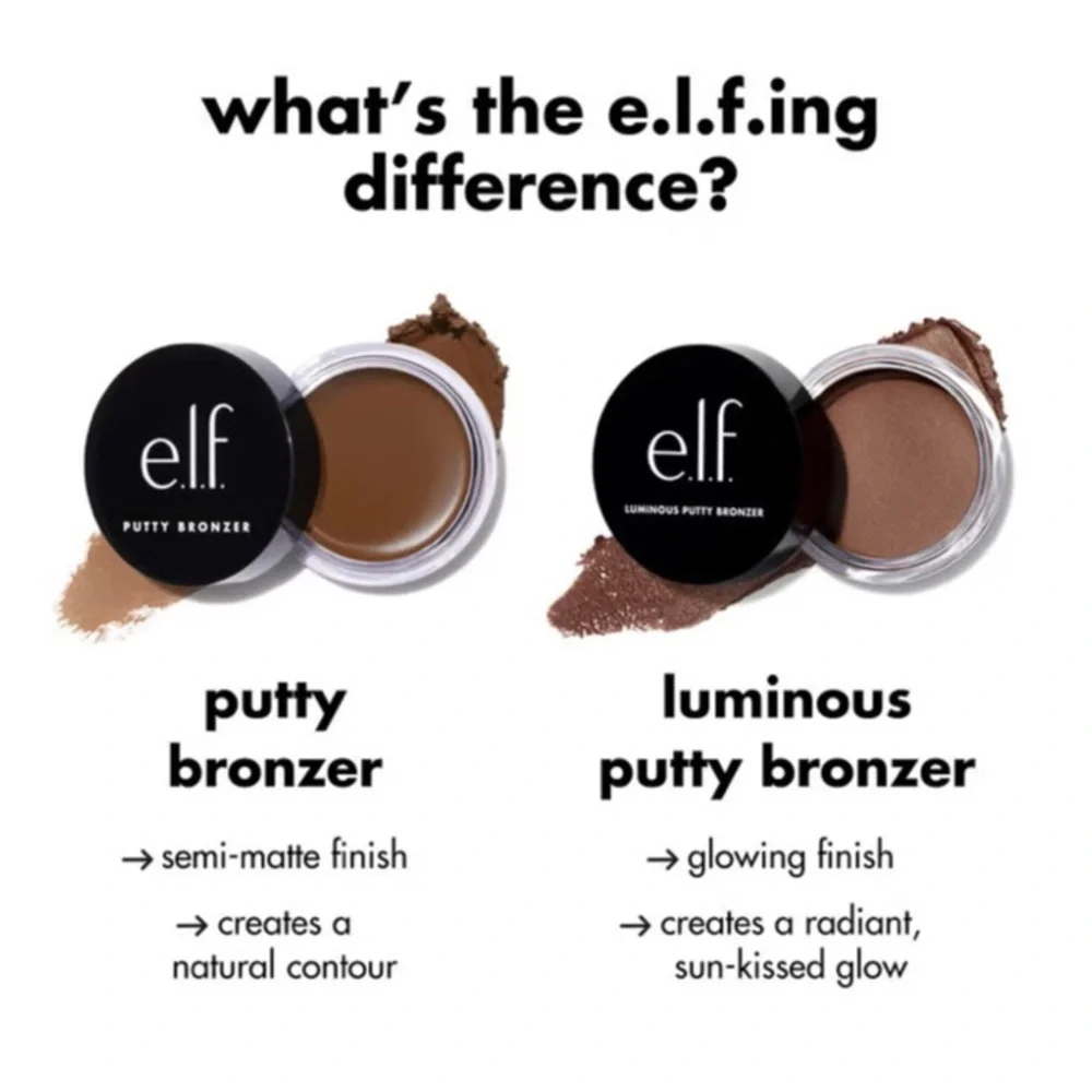 NWT : ELF : vegan ‘vacay mood’ glowing luminous putty bronzer beauty makeup